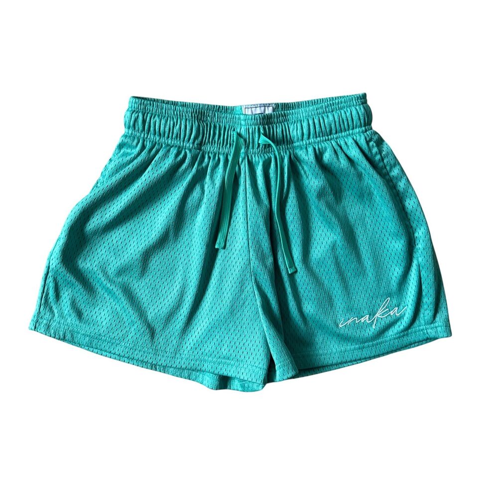 Inaka Power Women's Shorts Size S Turquoise EUC Workout Gym Activewear Shorts